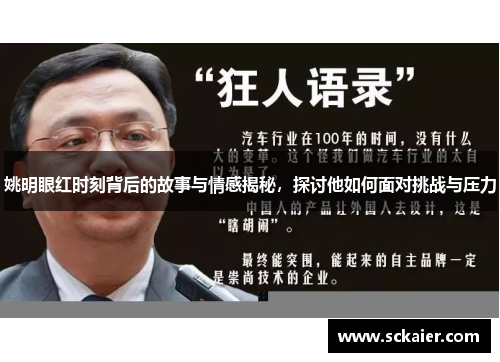 姚明眼红时刻背后的故事与情感揭秘，探讨他如何面对挑战与压力